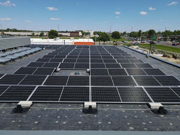 Commercial solar power installation by Halo Solar in Normal, IL