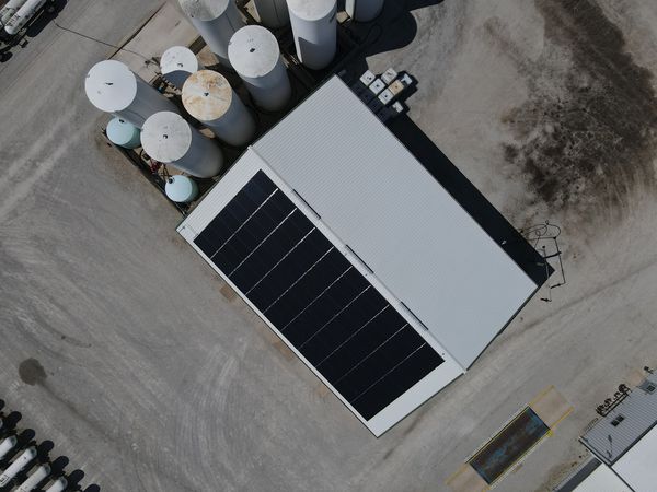 Rooftop solar array installed on Brandt Agronomics in Gridley, IL