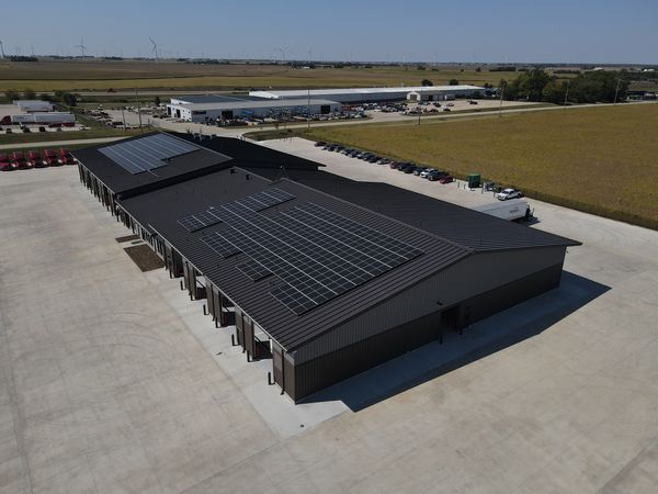 Nussbaum Transportation Solar Installation by Halo Solar in Hudson, IL