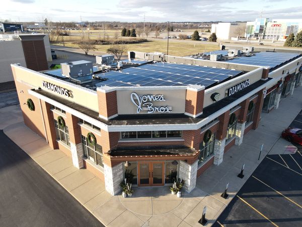Jones Brothers Jewelers Commercial Solar Energy System Installation in Peoria, IL