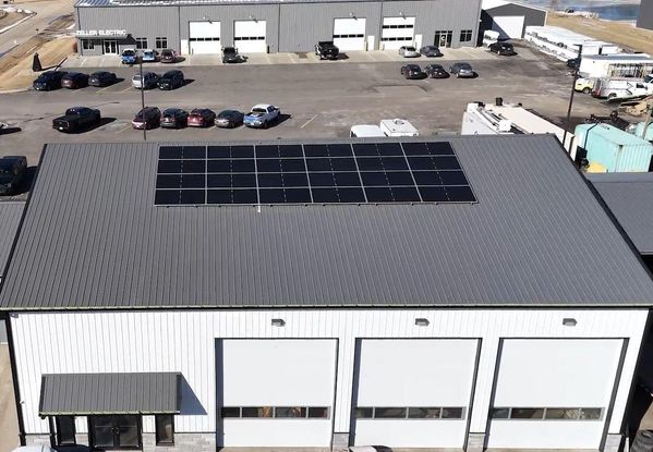 Rooftop solar panels installed by Halo Solar on Legacy Outdoor in Goodfield, IL