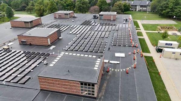 Full rooftop solar energy system installation in Normal, IL by Halo Solar