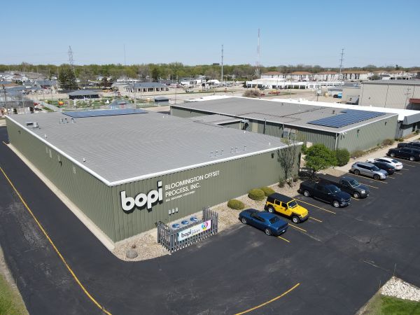 Commercial Solar Panel Installation at BOPI Print in Bloomington, IL